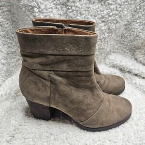 Clarks Indigo Mission Zelle Leather Ankle‎ Boots sz 10